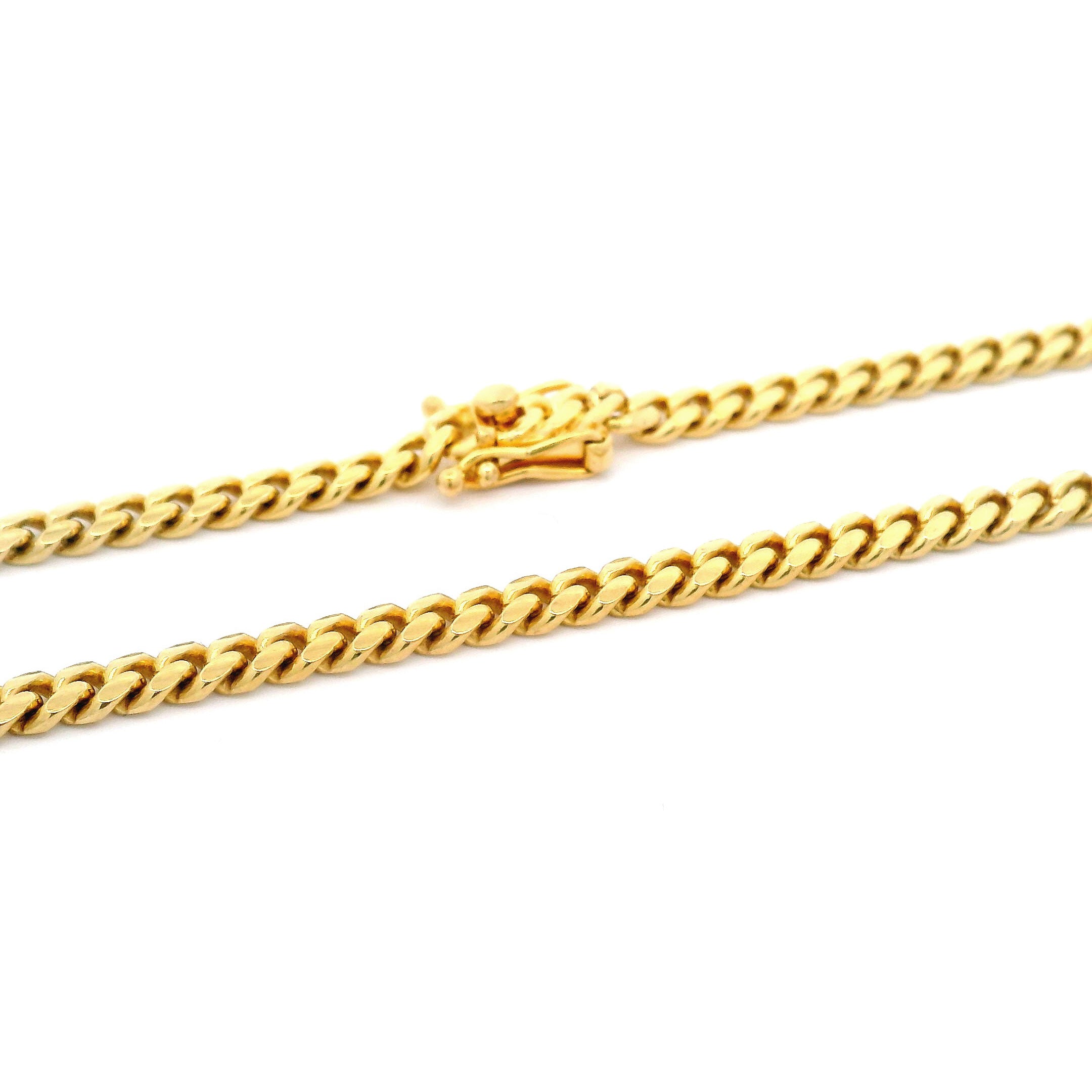 10k Solid Cuban Chain 3mm Box Lock